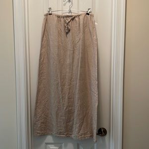 J crew khaki linen skirt size small